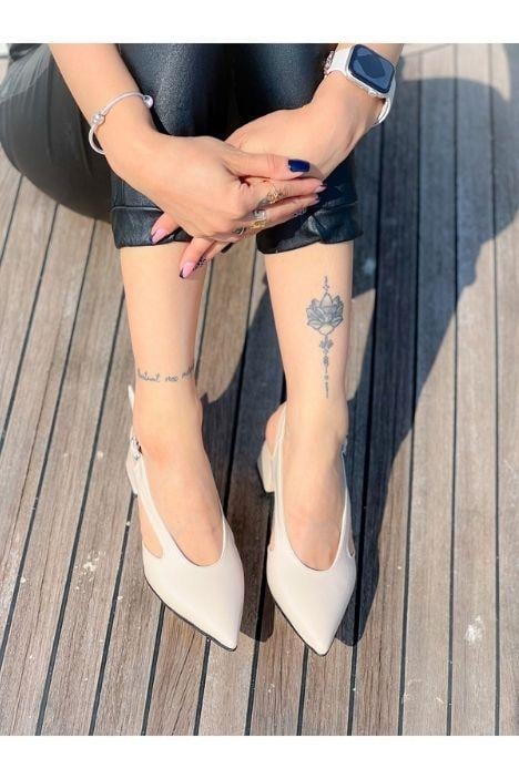 NISO BEJ RUGAN TOPUKLU SANDALET