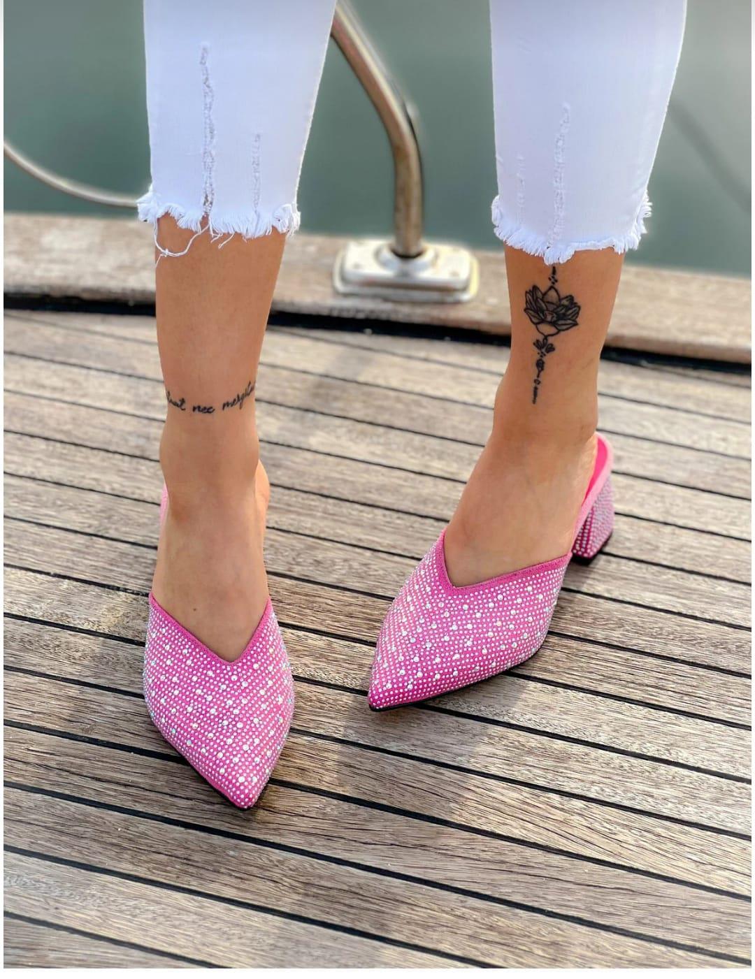 OASİS FUŞYA PEMBE TAŞLI TERLİK