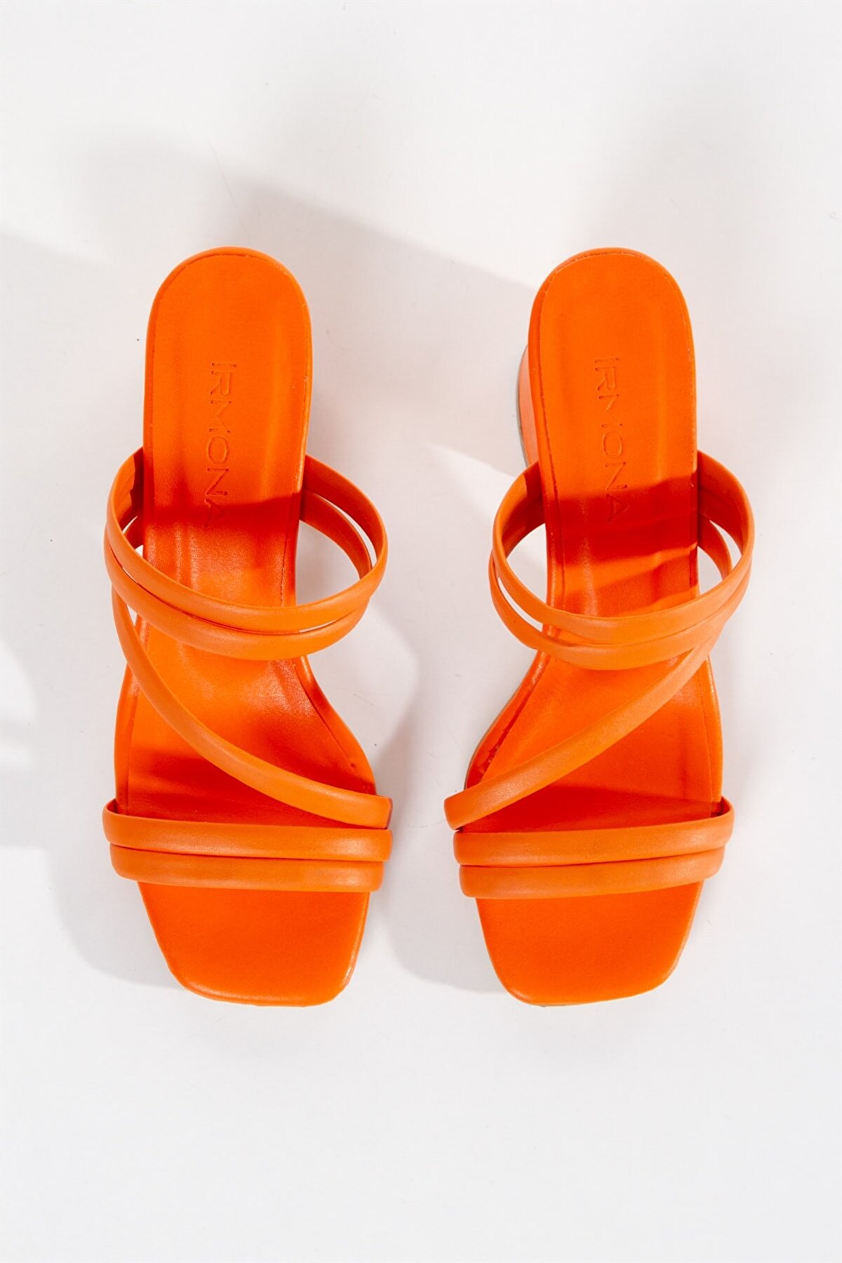 Rubby Orange Bantlı Kısa Ökçe Terlik