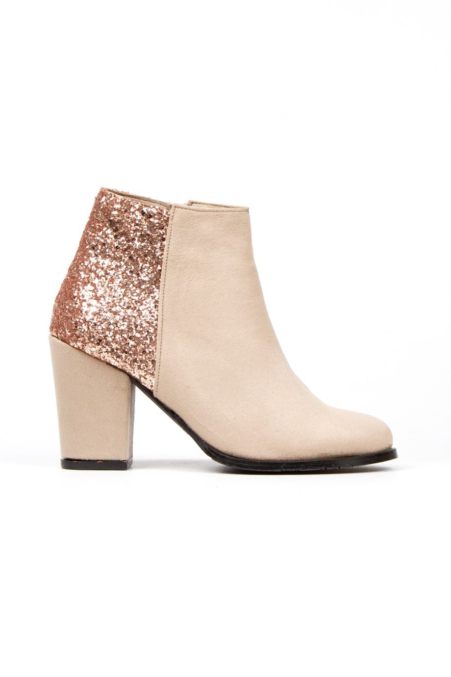 STARLY BEJ ROSE SÜET  TAŞLI TOPUKLU BOT BOTTİE