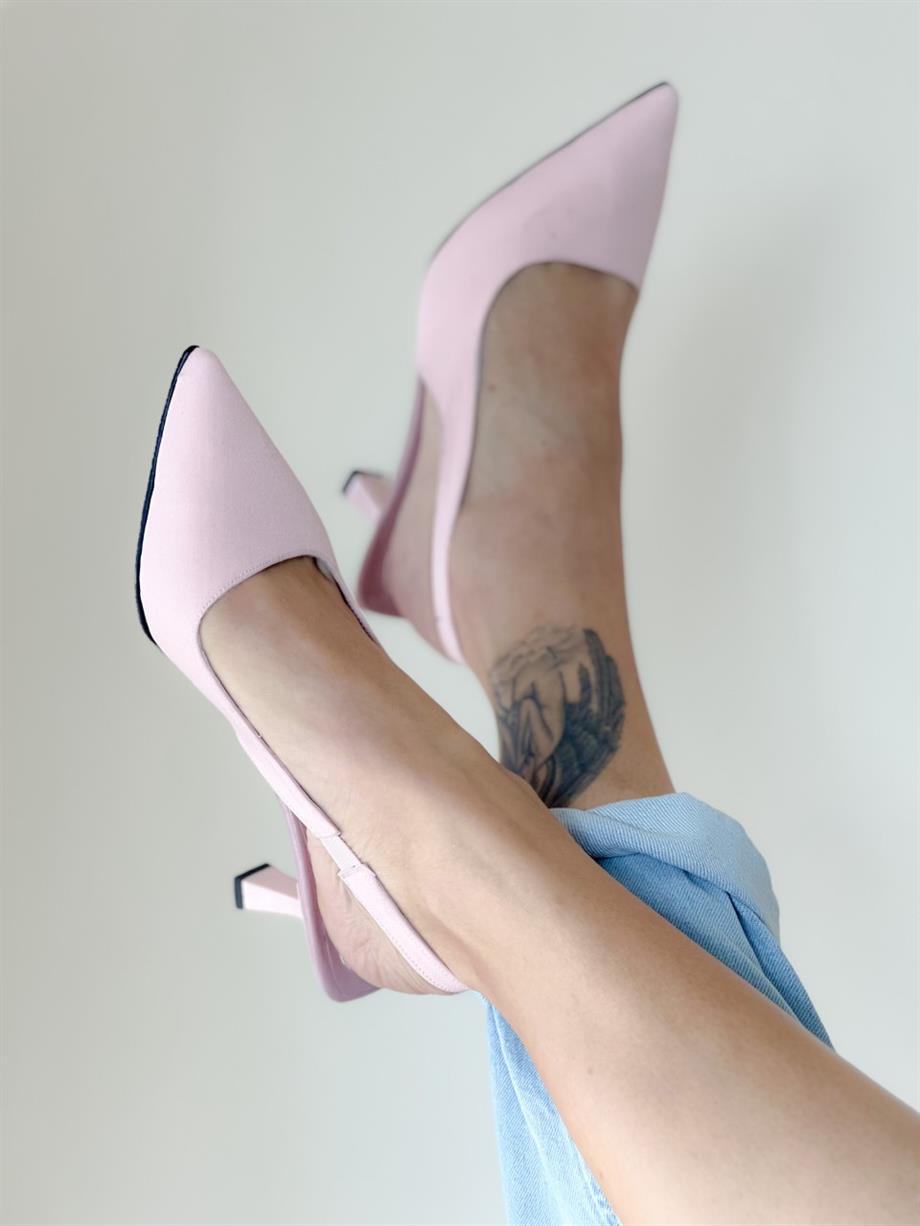 ZARİ PUDRA TOPUKLU AYAKKABI