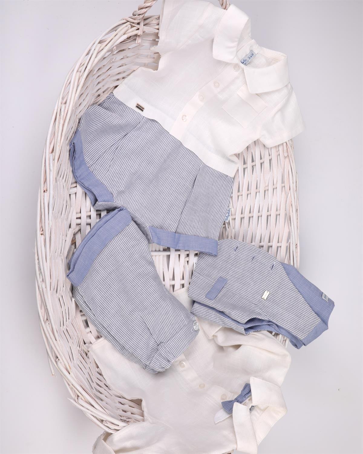 Keten Çıt Çıtlı Bebek Tulum