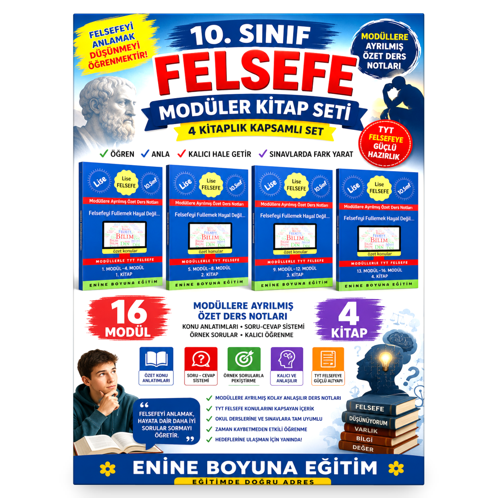 10. Sınıf Felsefe Yardımcı Modüler Kitap Seti (4 Kitap)