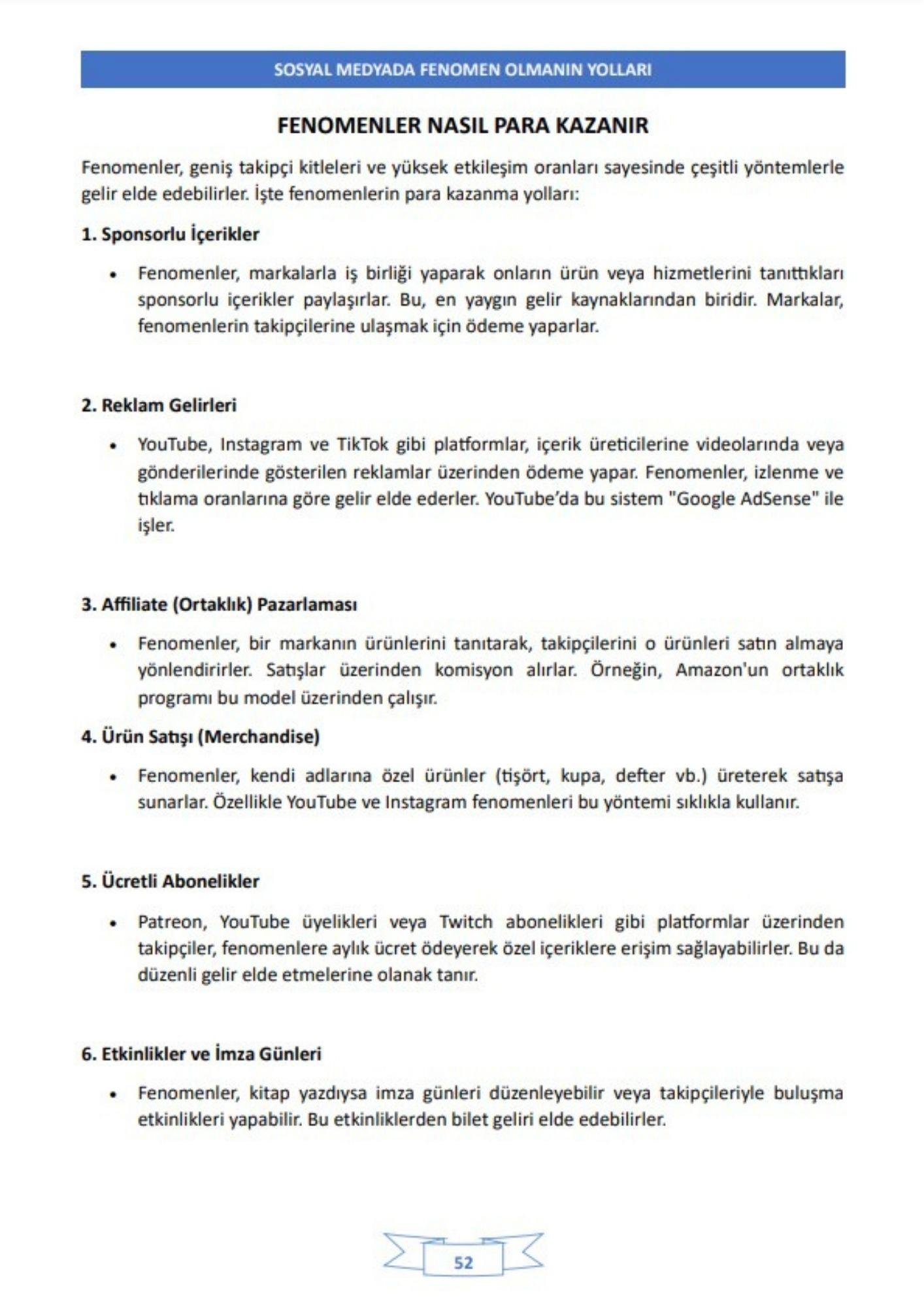 100 Adımda FENOMEN Olmanın Yolları Kitabı