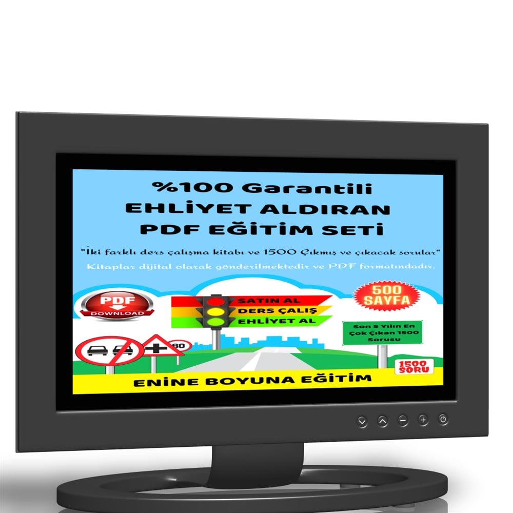 %100 Garantili Ehliyet Aldıran PDF Eğitim Seti