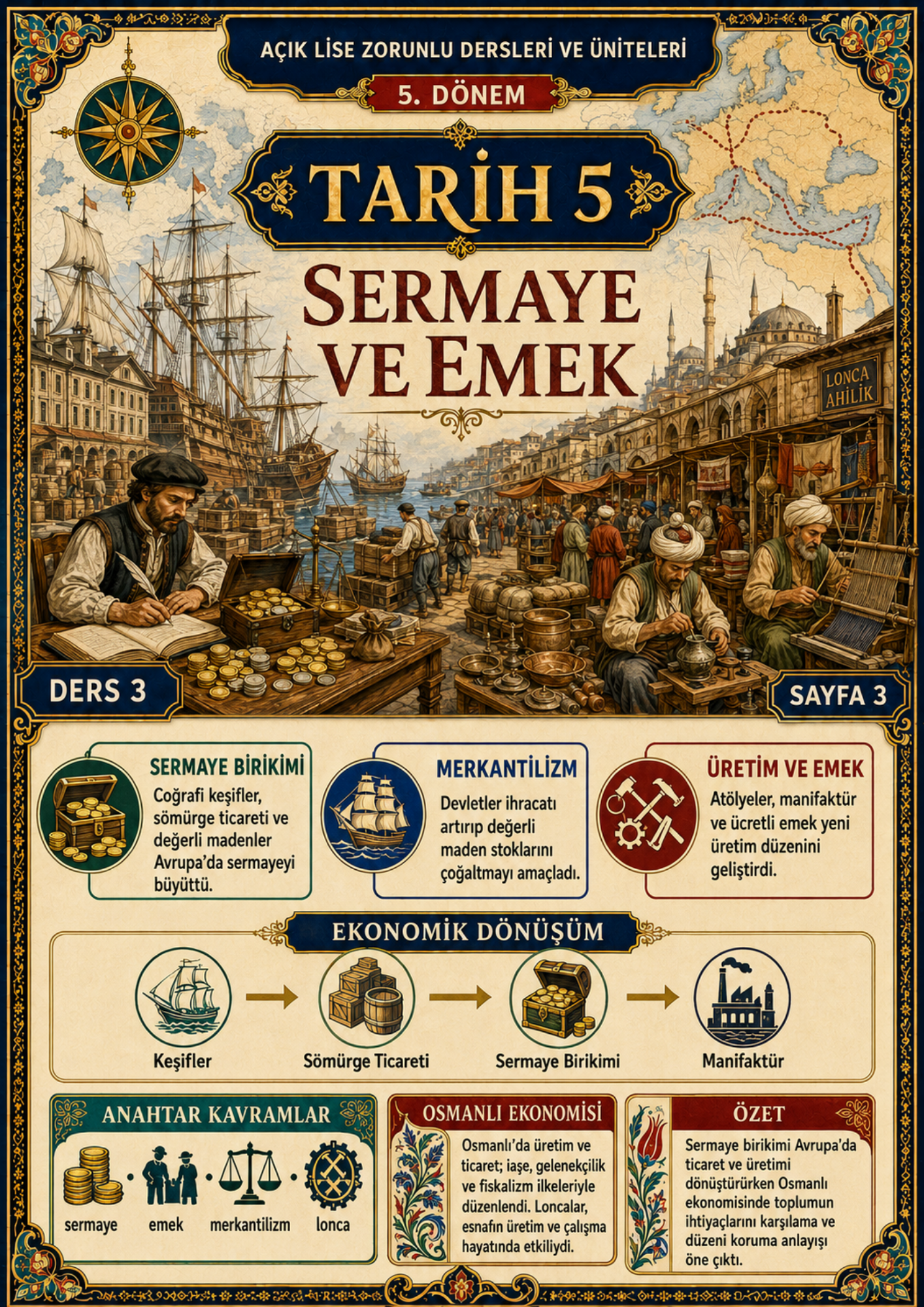 11. Sınıf Açık Lise Seti – 5. ve 6. Dönem Zorunlu Dersler | 3 Kitap