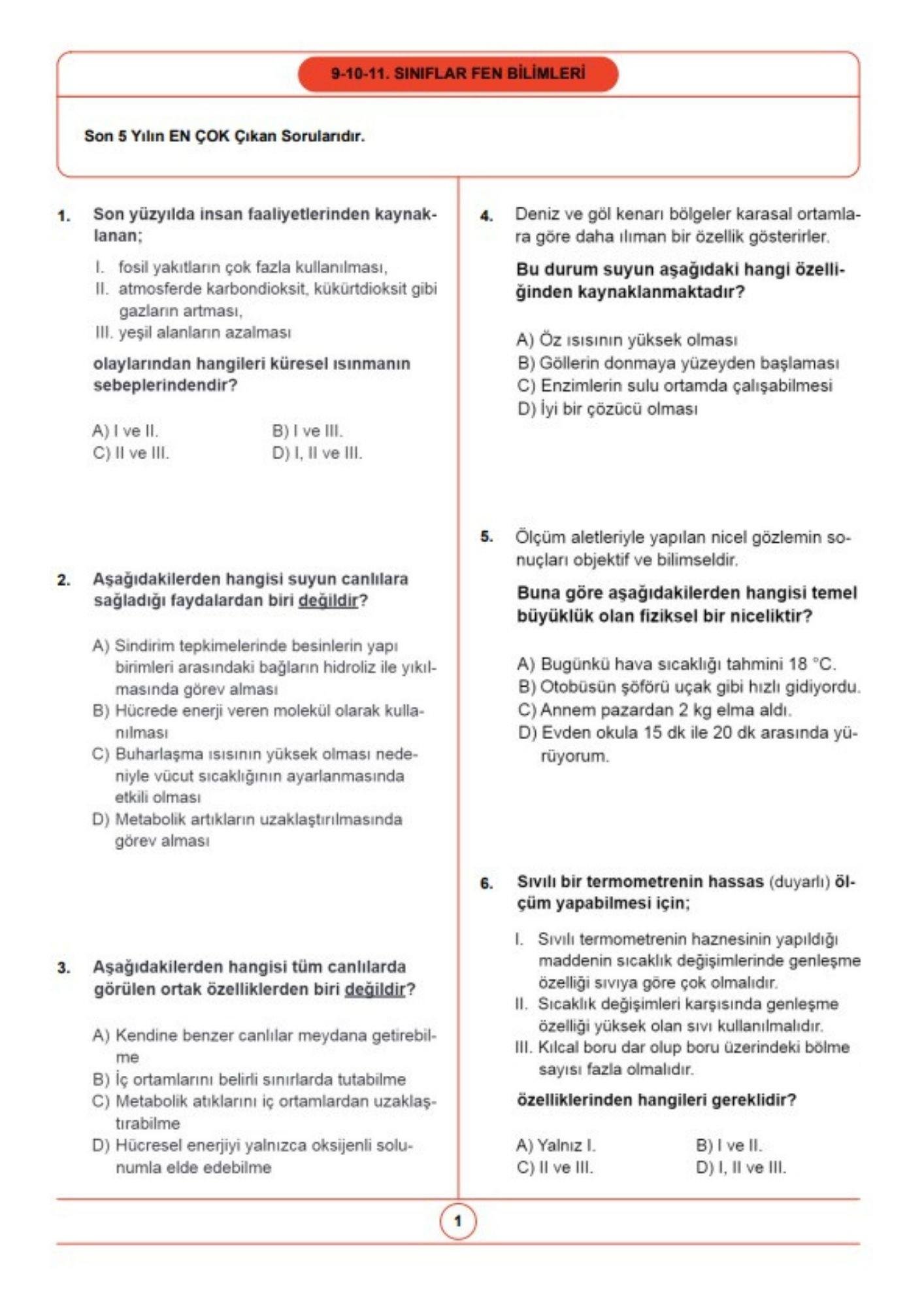 2024 9,10,11. Sınıf Bursluluk Sınav Seti (5 Fasikül Kitap)