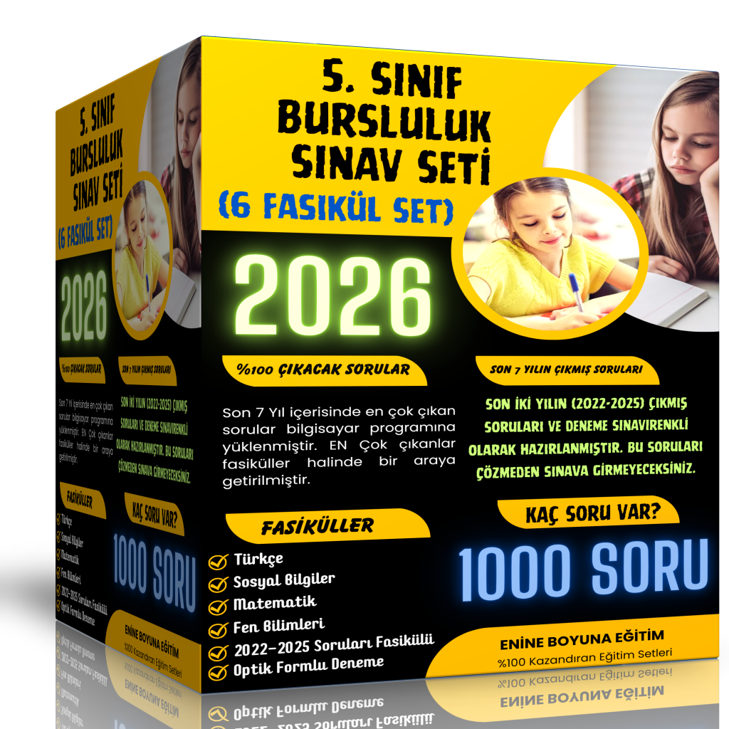 2025 5. Sınıf Bursluluk Sınav Seti (6 Fasikül Kitap)