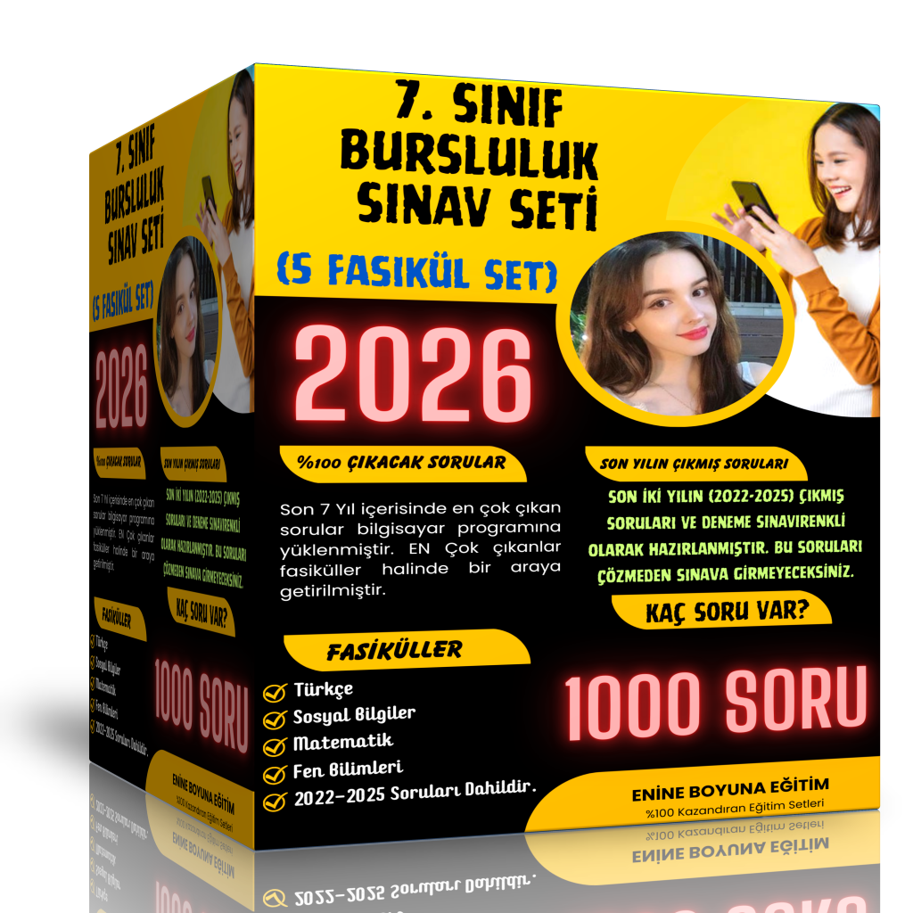2025 7. Sınıf Bursluluk Sınav Seti (6 Fasikül Kitap)