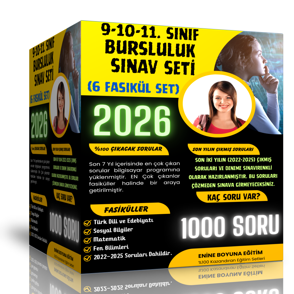 2025 9-10-11. Sınıf Bursluluk Sınav Seti (6 Fasikül Kitap)
