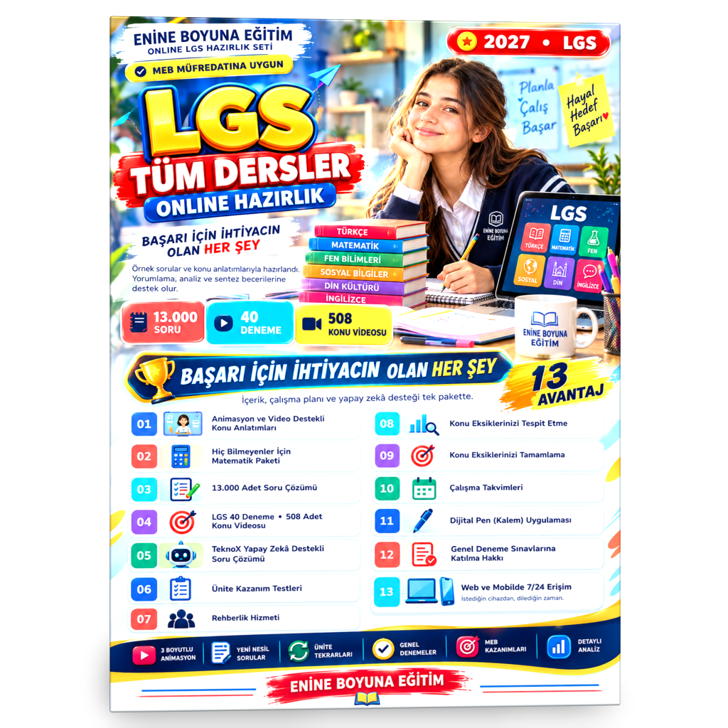 2027 LGS Tüm Dersler Online Eğitim Seti 
