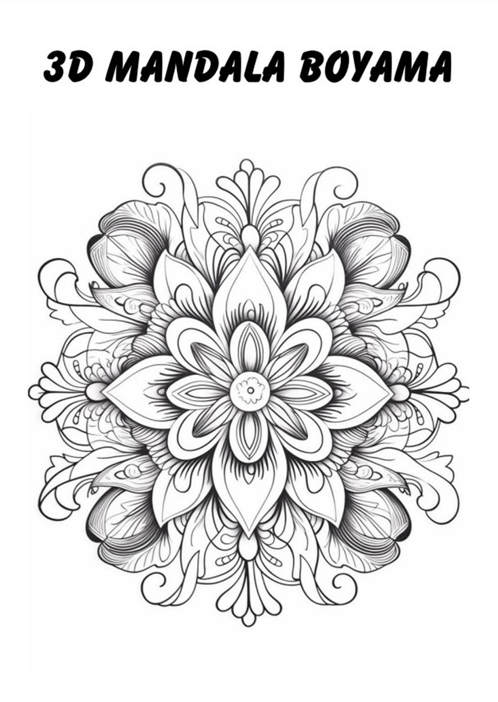 3 Boyut Mandala Boyama Kitabı (152 Süper Mandala)