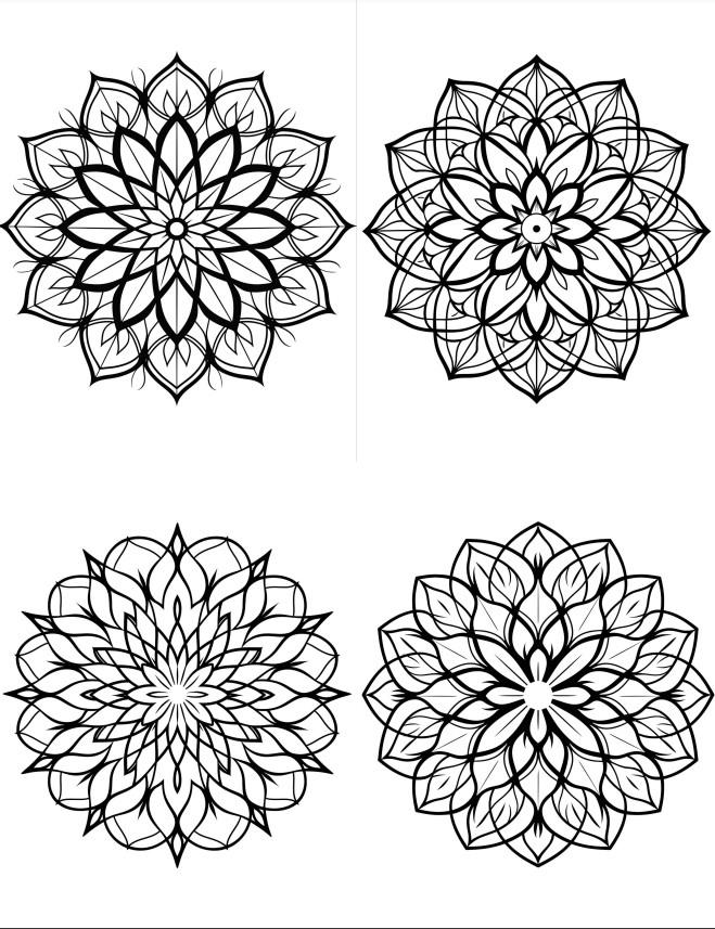 4'lü Mandala Kitabı (250 Mandala)