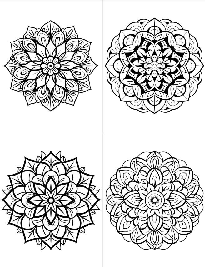 4'lü Mandala Kitabı (250 Mandala)