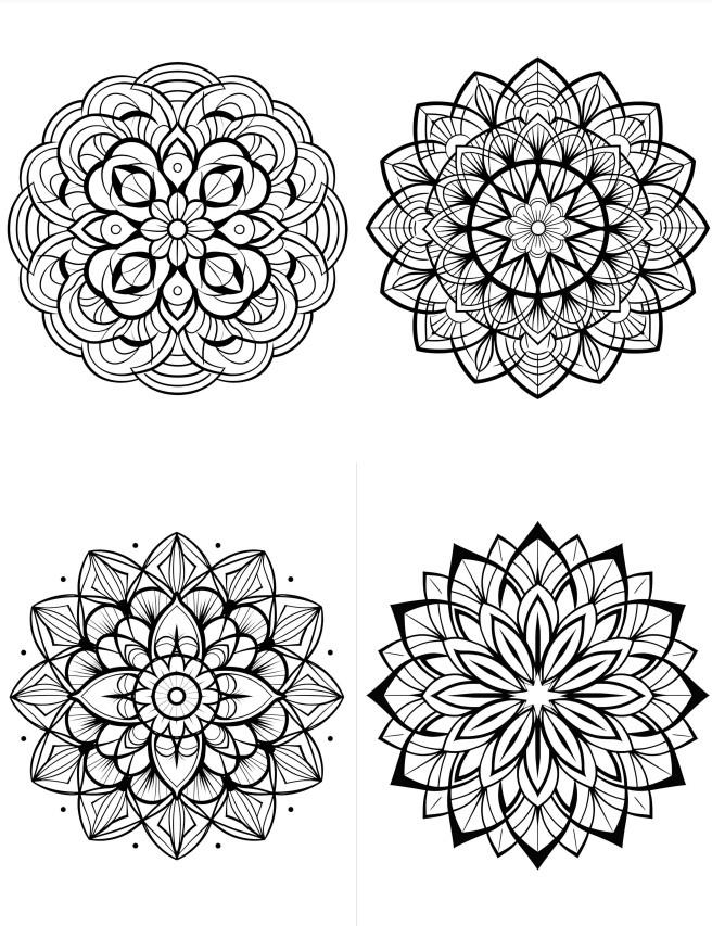4'lü Mandala Kitabı (250 Mandala)