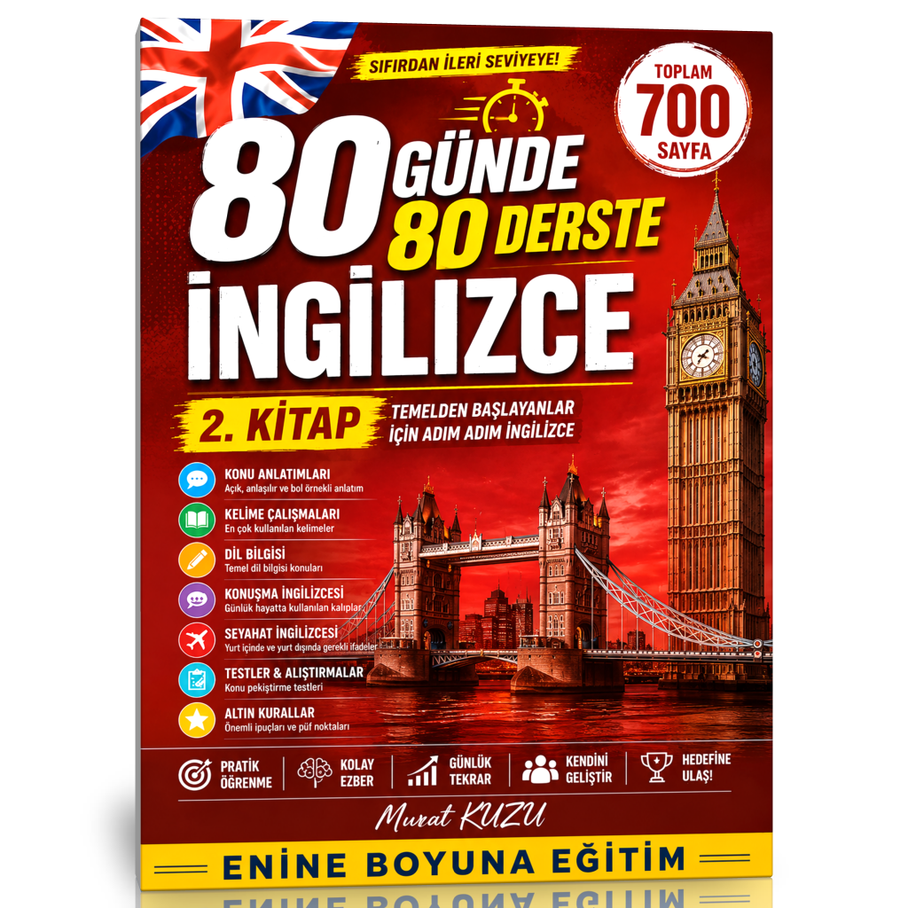 80 Günde 80 Derste İngilizce Eğitim Seti (3 Kitap)