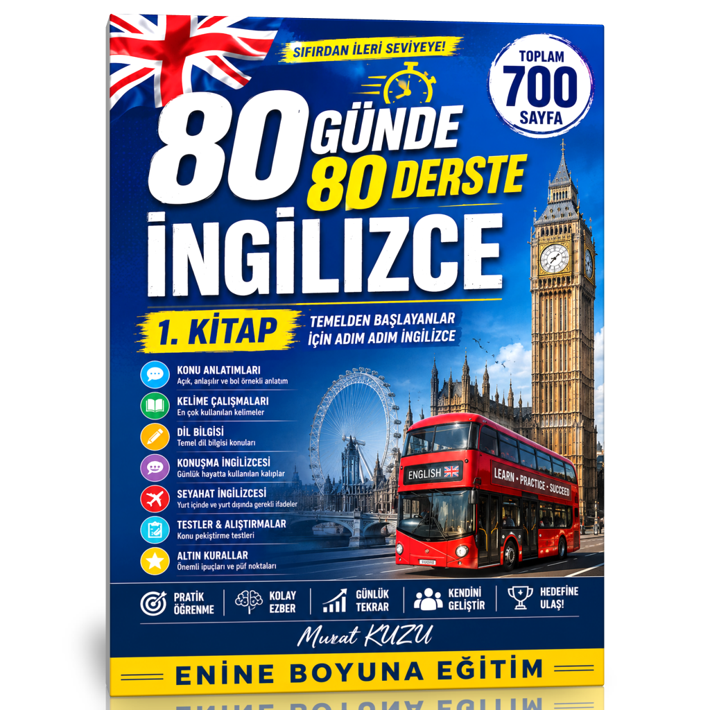 80 Günde 80 Derste İngilizce Eğitim Seti (3 Kitap)