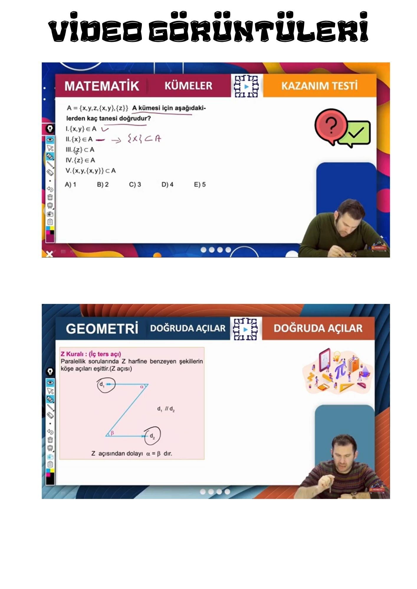 9. Sınıf Matematik Online Görüntülü Eğitim Seti