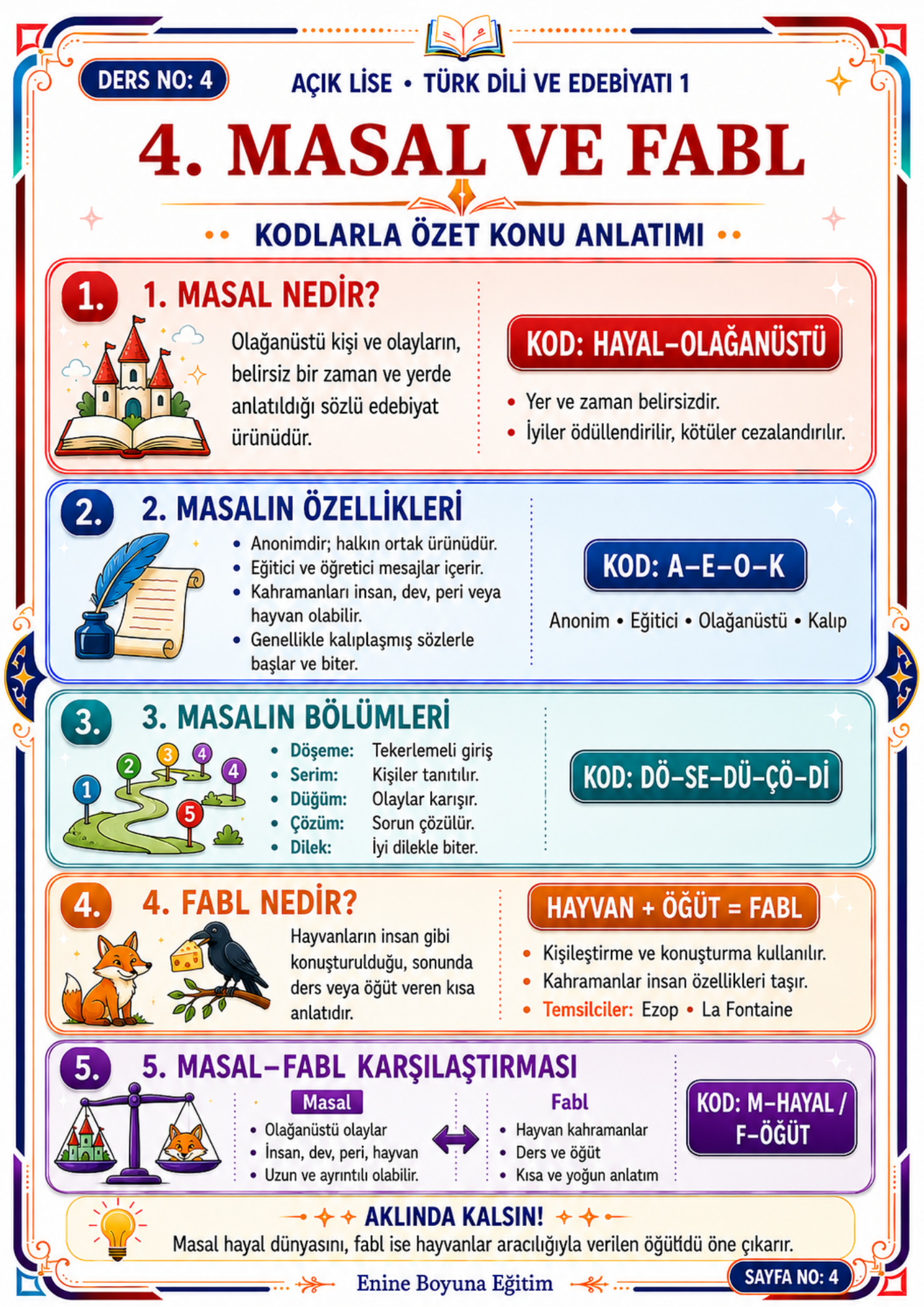 9. Sınıf Açık Lise Seti – 1. ve 2. Dönem Zorunlu Dersler | 3 Kitap