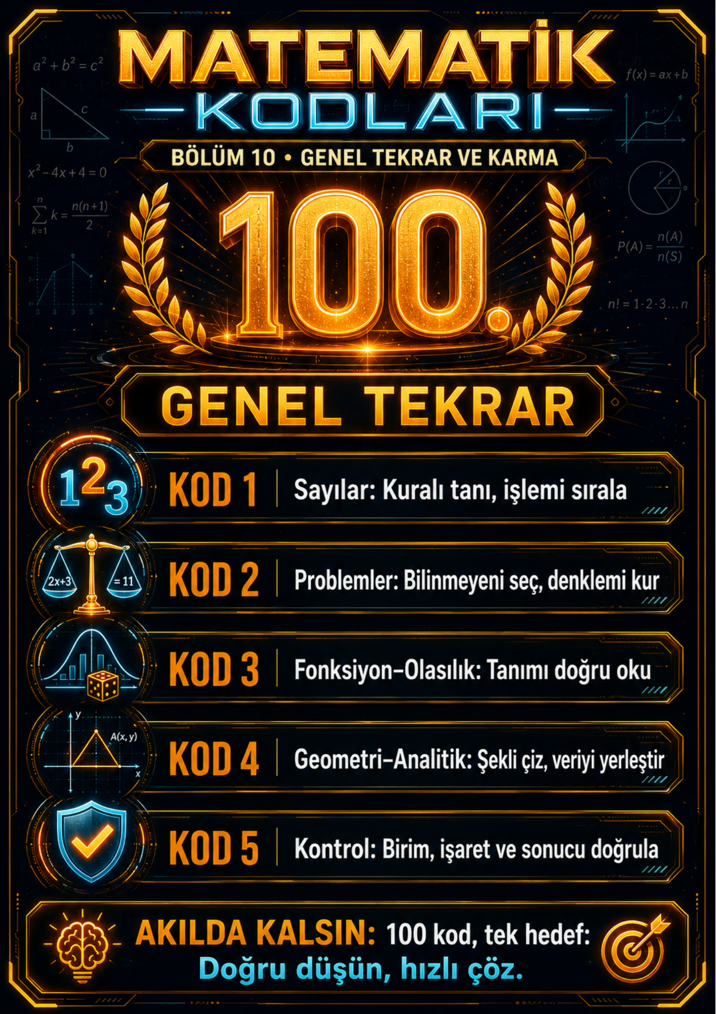 ALES Matematik – Geometri Kodları | 110 Kod