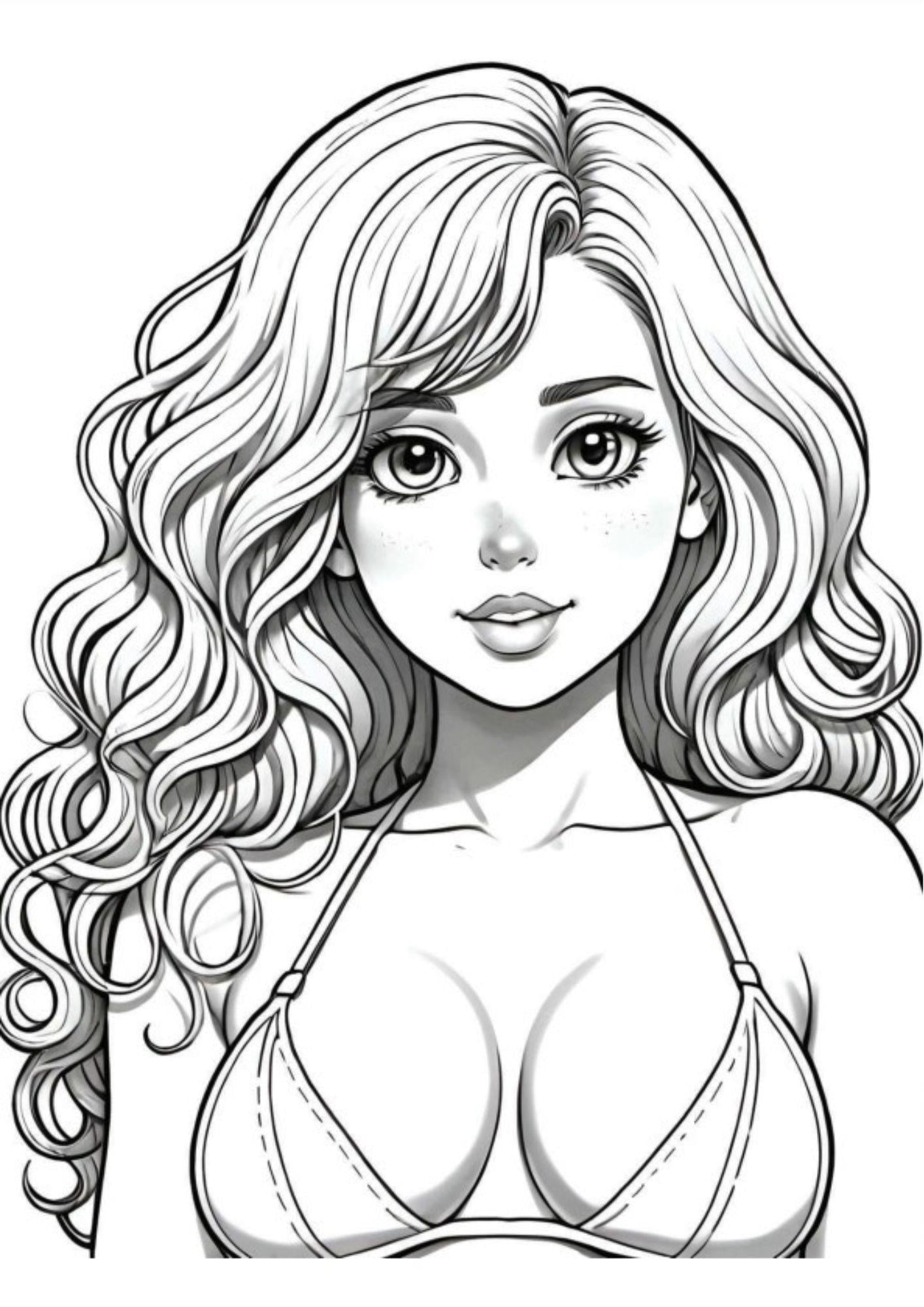 Anime Bikini Boyama Kitabı (40 Süper Boyama)