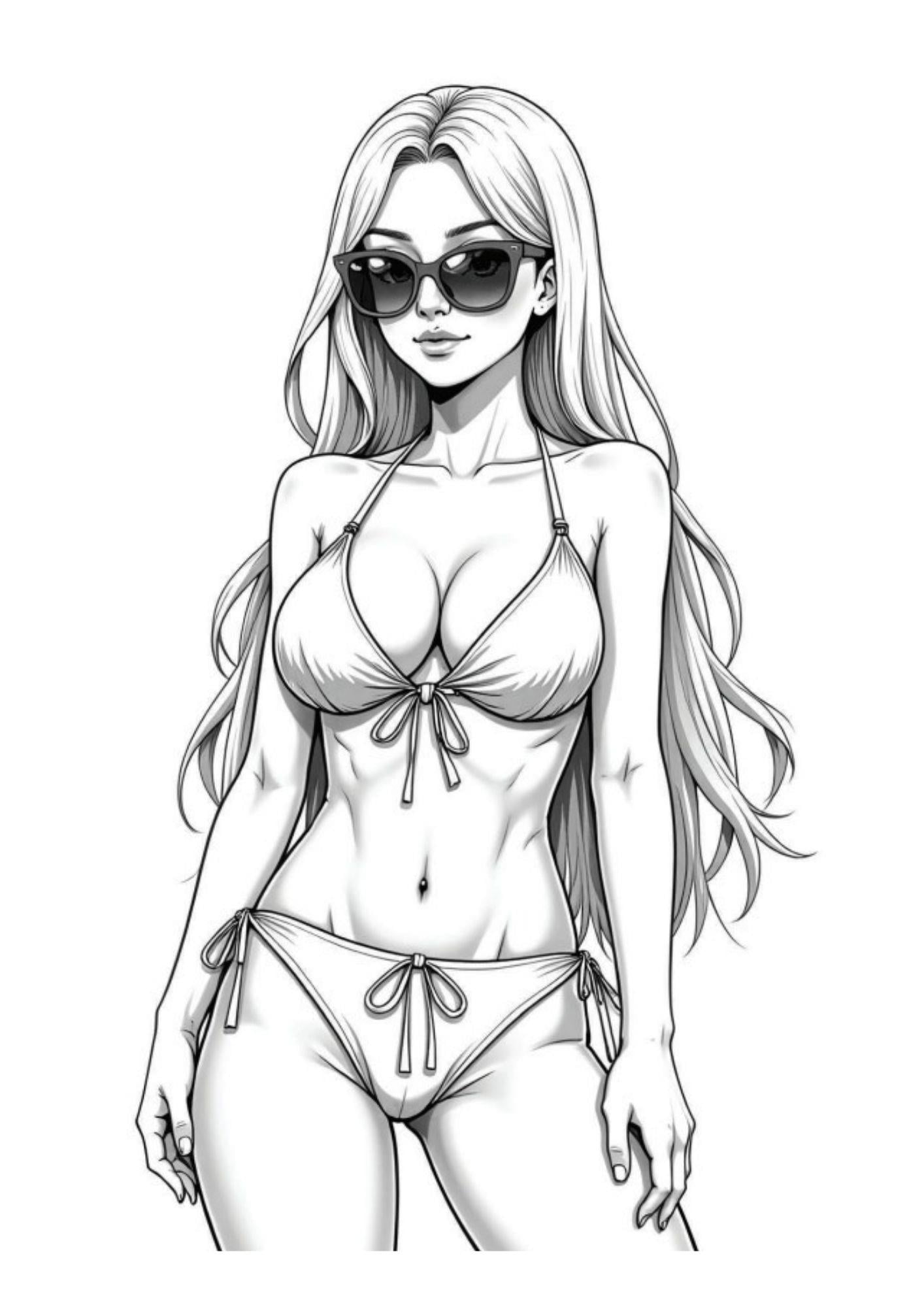 Anime Bikini Boyama Kitabı (50 Seçilmiş Anime-Afiş İlaveli)
