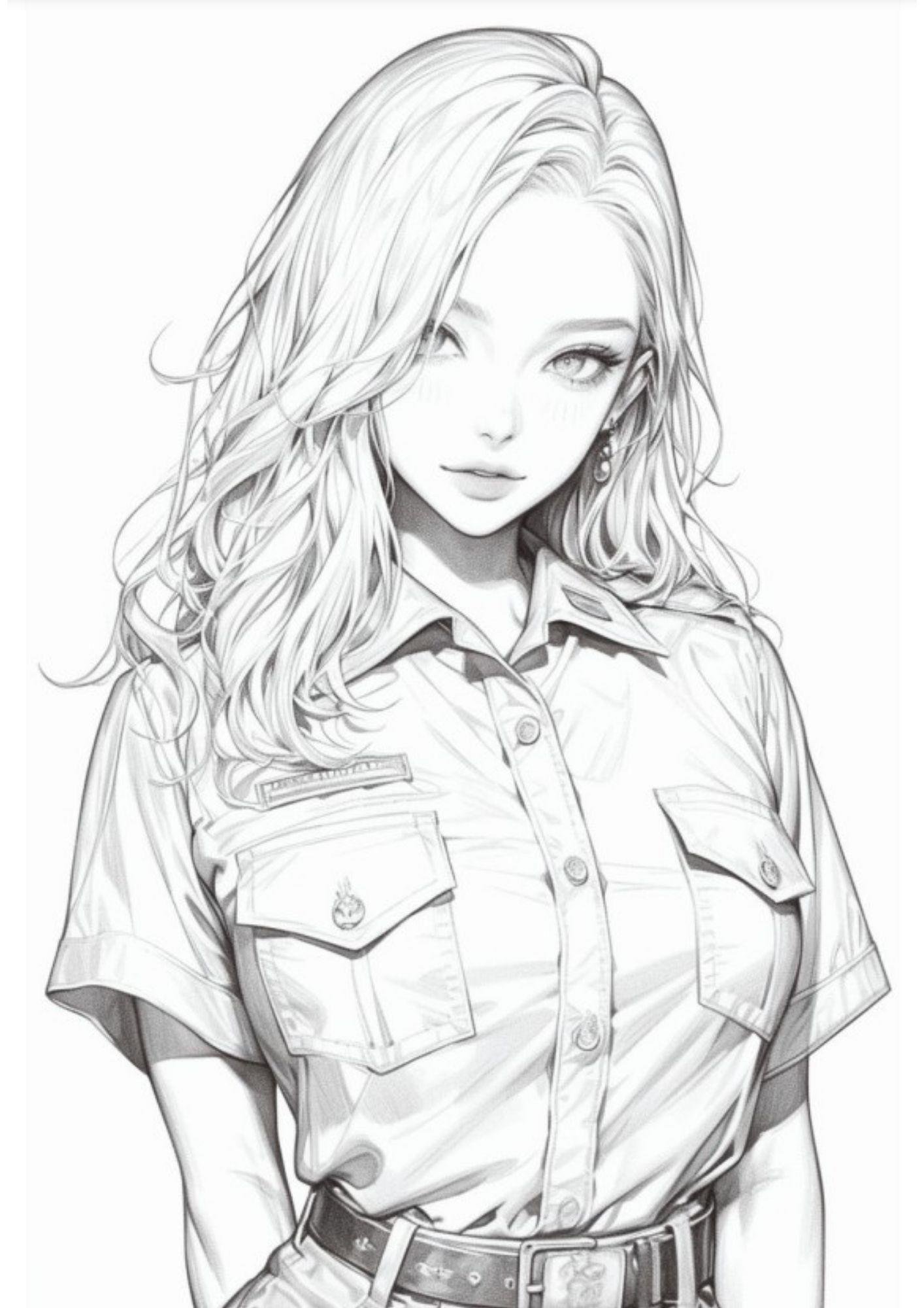Anime Güzel Polis Boyama Kitap Seti