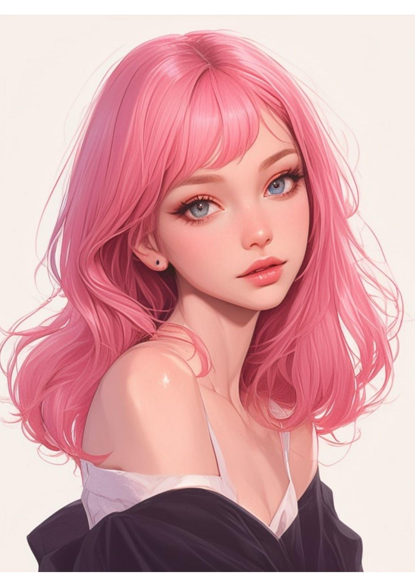 Anime Tatlı Kız Boyama Kitabı (50 Boyama Sayfası)