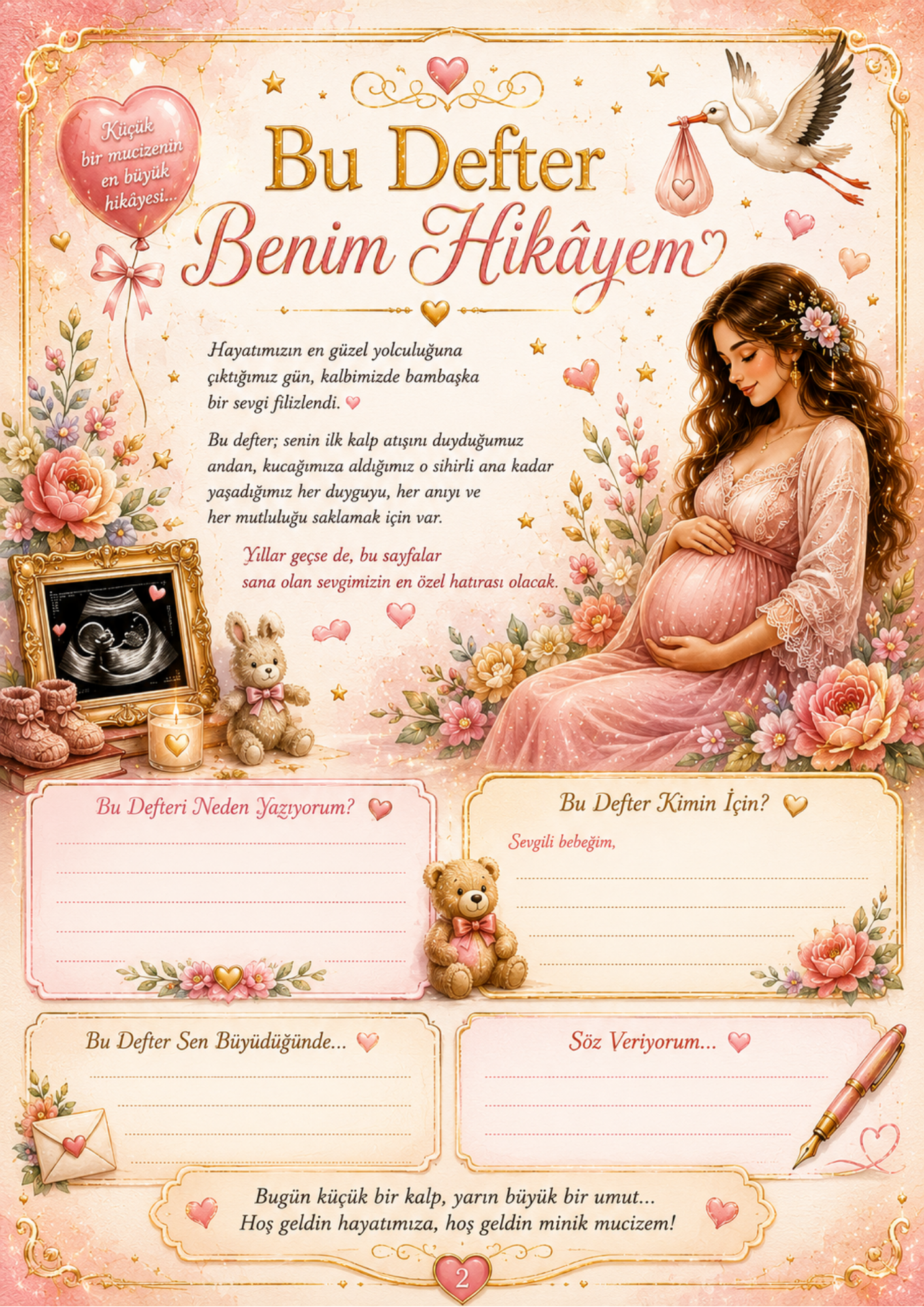 Anne & Bebek Günlüğü Defteri