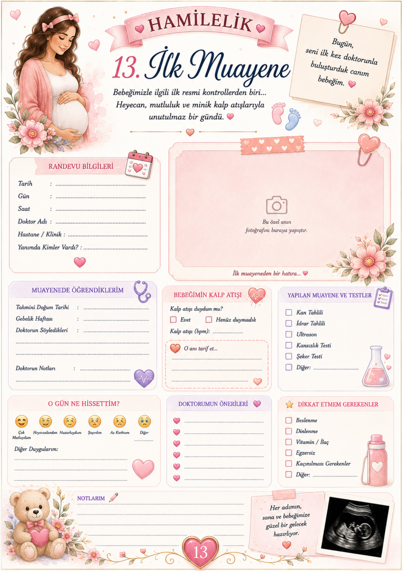 Anne & Bebek Günlüğü Defteri