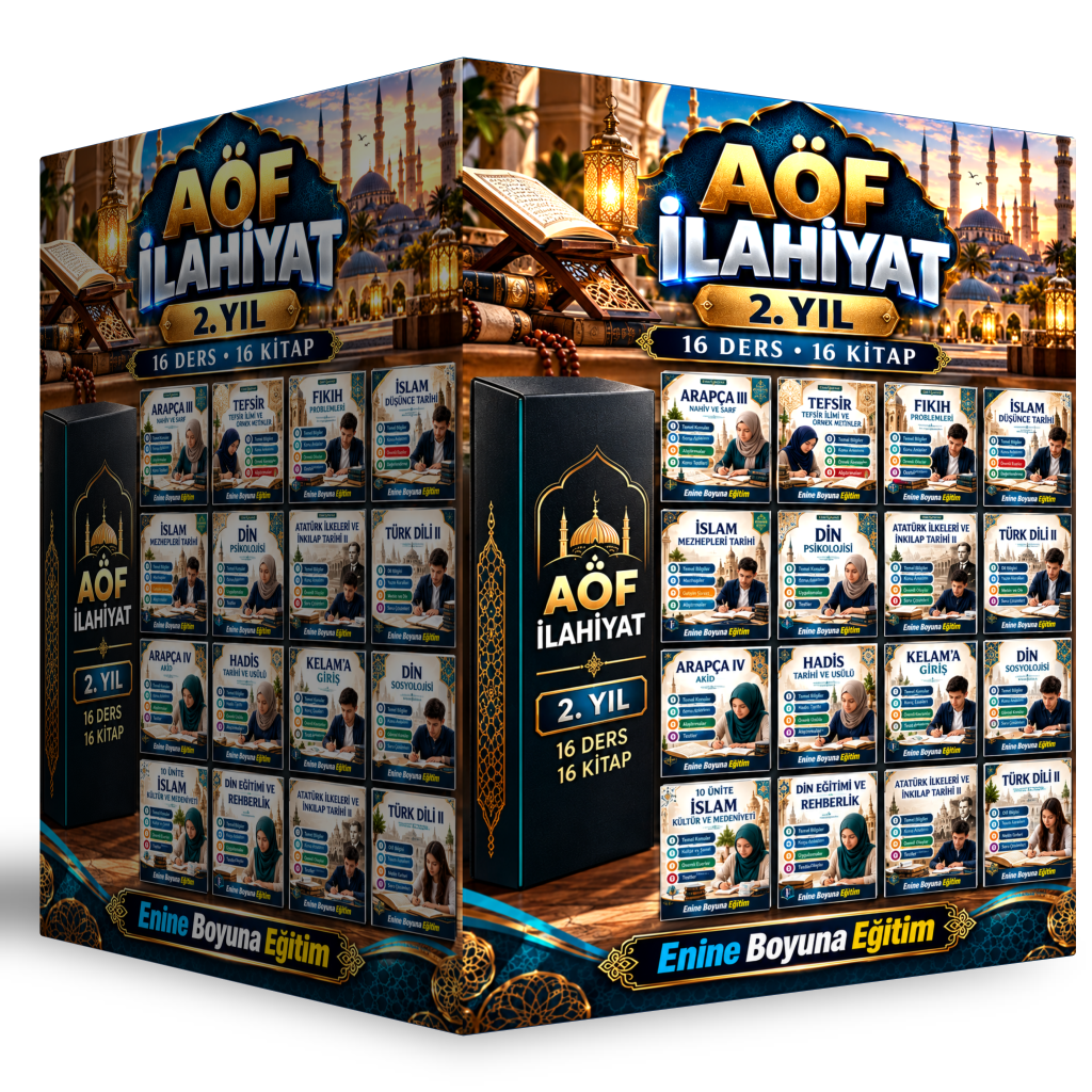 Aöf İlahiyat 2. Sınıf Tam Paket – 16 Kitap (Üçüncü ve Dördüncü Yarıyıl Tamamı)