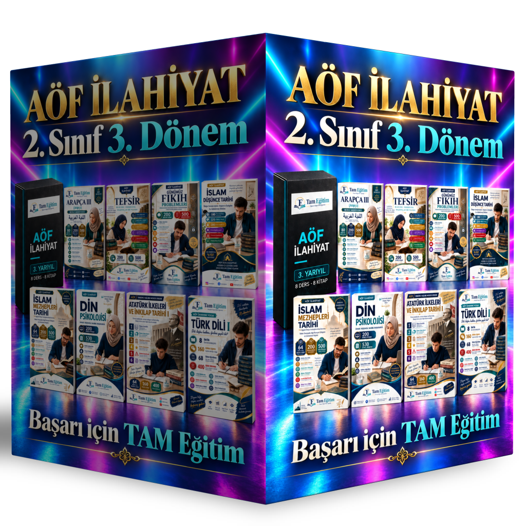 AÖF İlahiyat 2. Sınıf 3. Yarıyıl Tam Paket – 8 Kitap