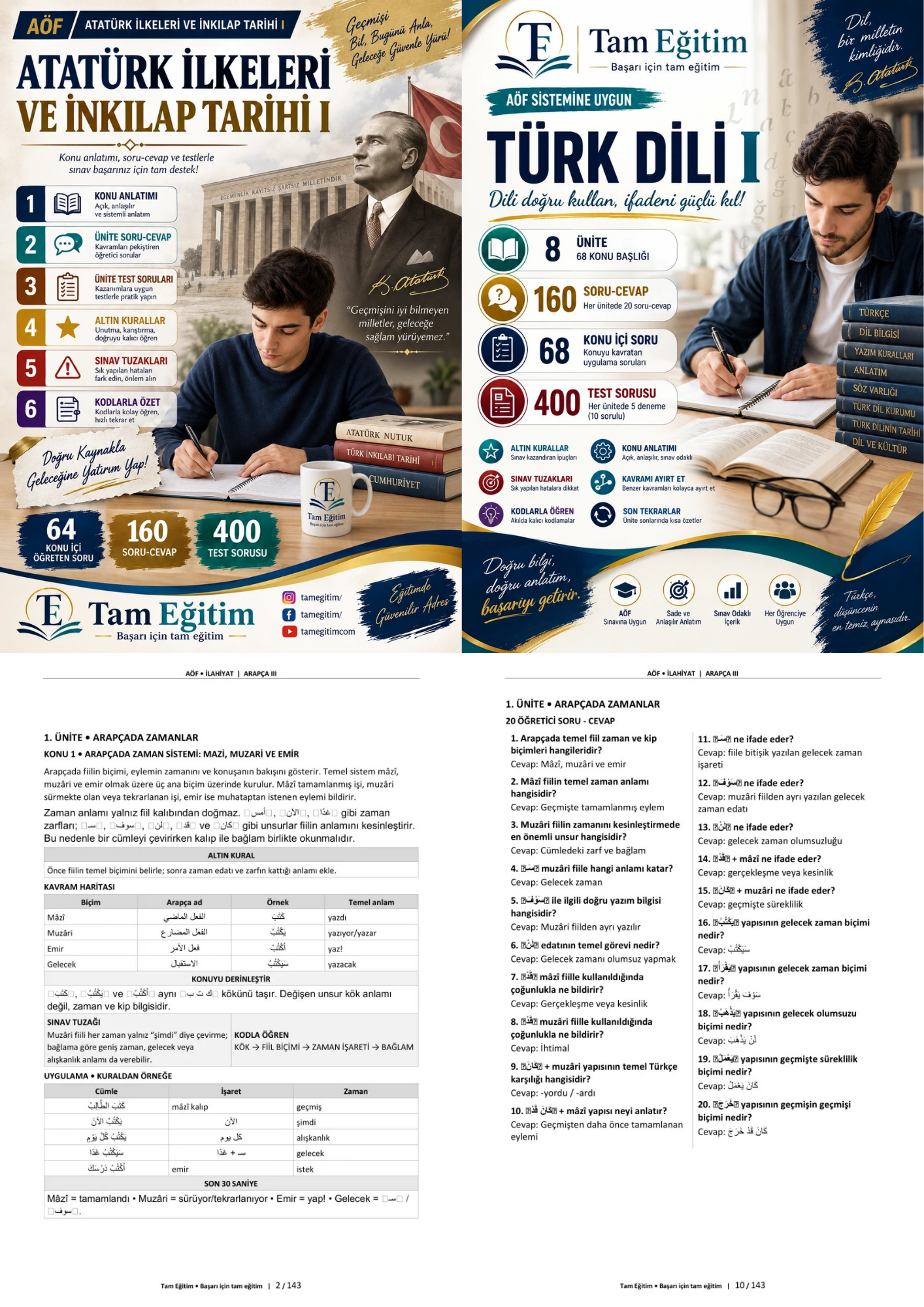 AÖF İlahiyat 2. Sınıf 3. Yarıyıl Tam Paket – 8 Kitap