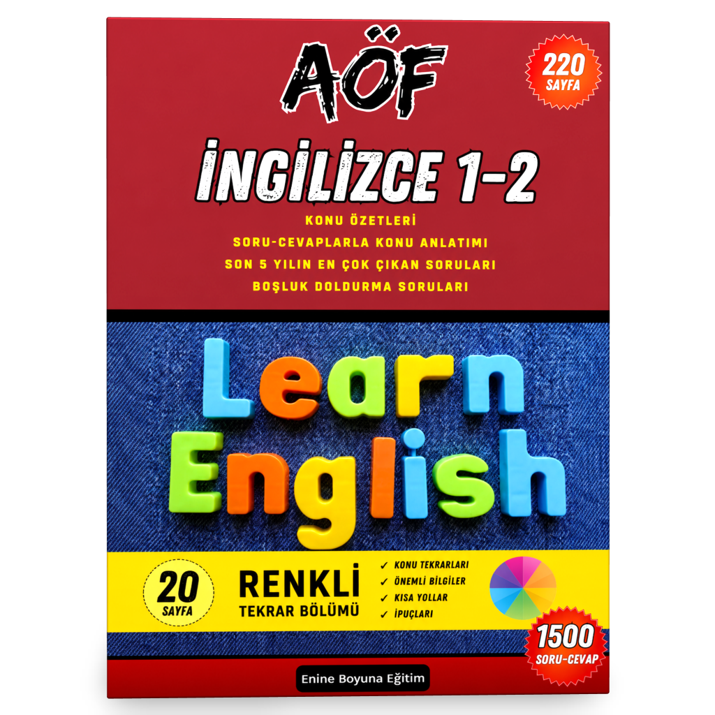 AÖF İngilizce 1-2 Yardımcı Kitap