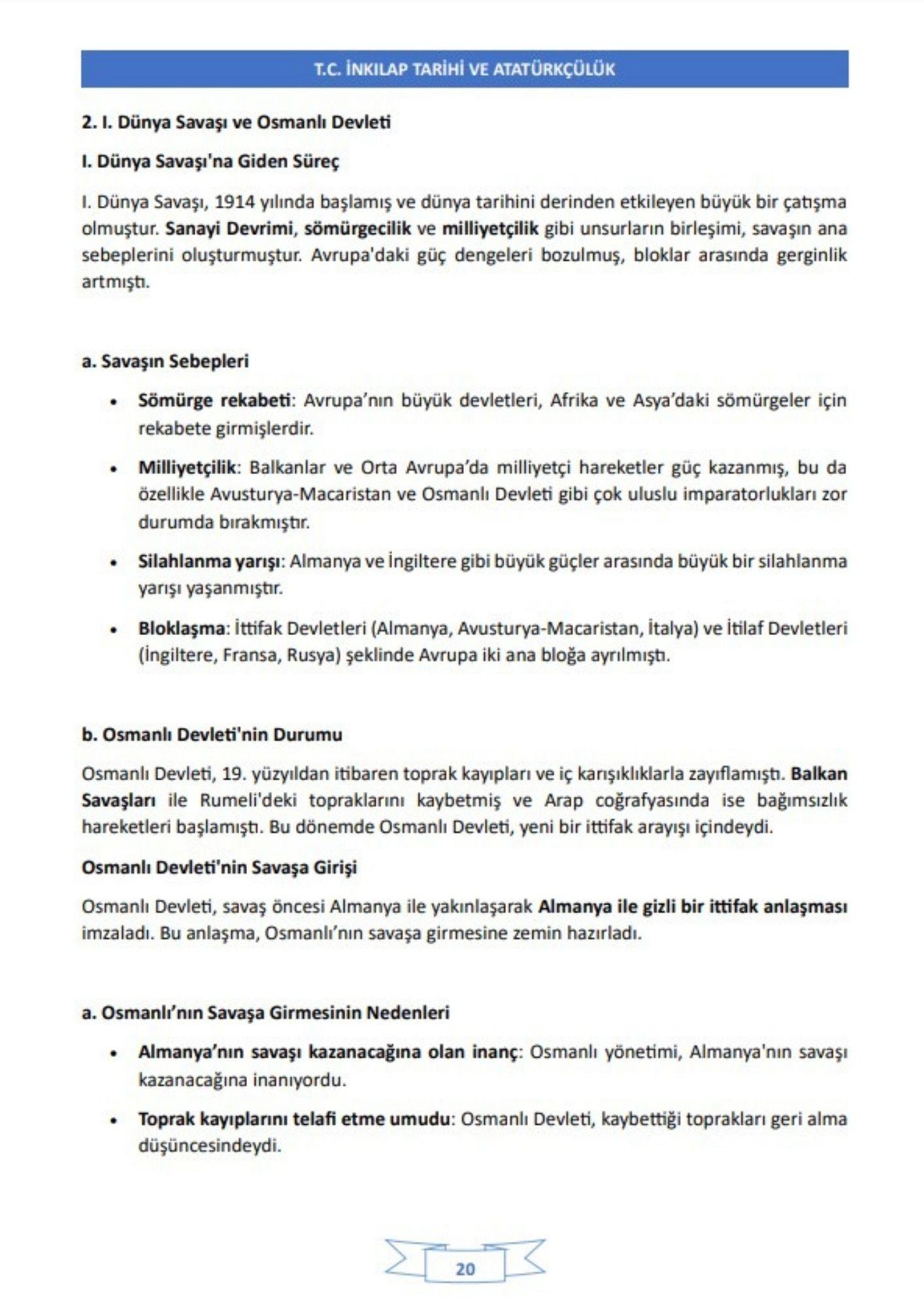 AÖF İnkılap Tarihi 1-2 Ders NOTLARI