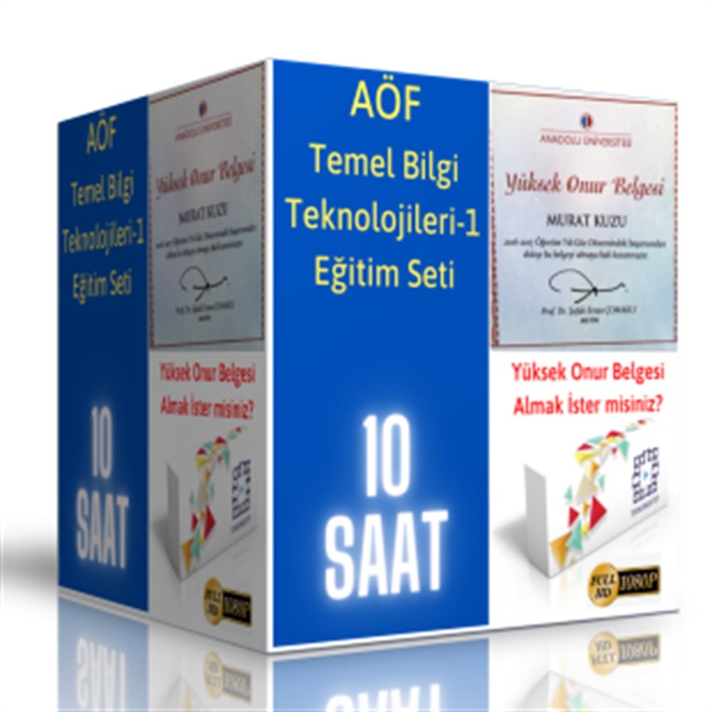 AÖF Temel Bilgi Teknolojileri 1 Görüntülü Eğitim Seti