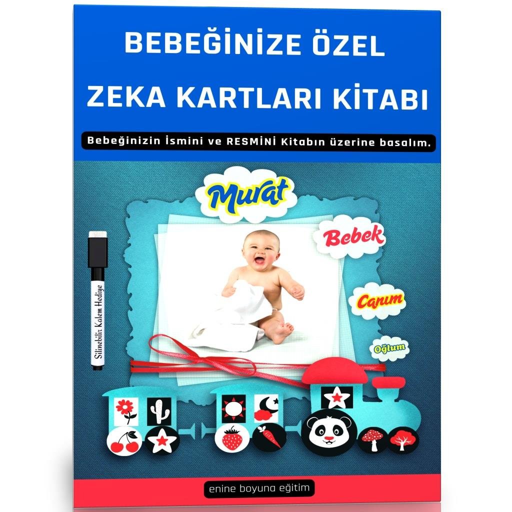 Bebeğinize Özel Zeka Kartları Kitabı (30 Kart ve Kapakta Bebeğinizin Resmi)