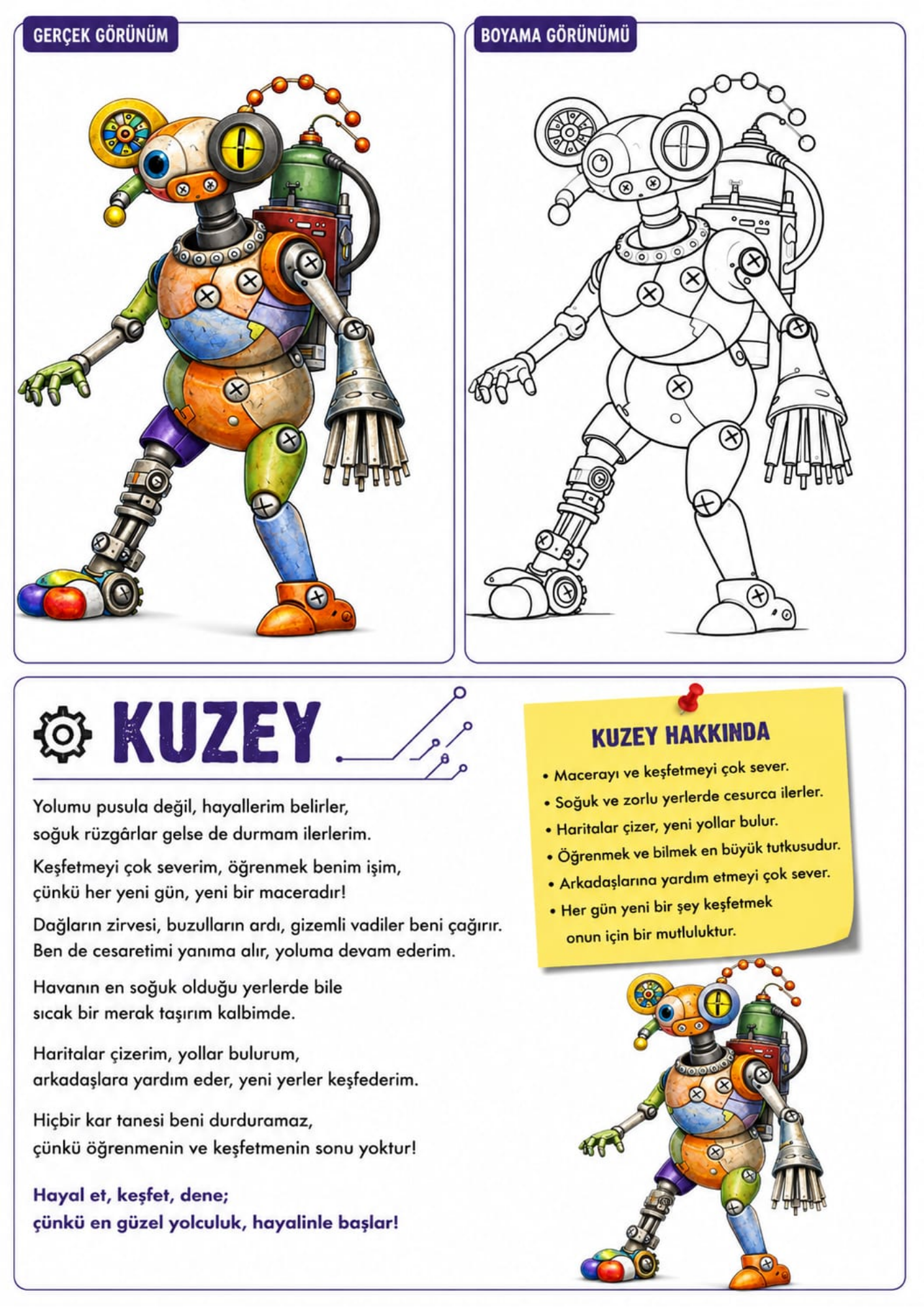 BU ROBOTLARI SEVDİN Mİ? 30 KARAKTER • 30 HİKÂYE • 30 BOYAMA