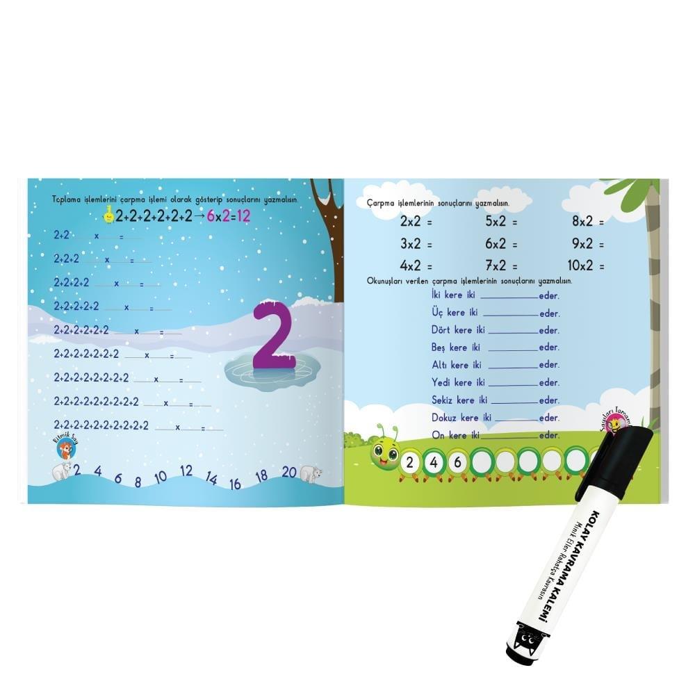 Çarpma Öğreten Oyuncak YAZ-SİL Seti (2 Süper Set)