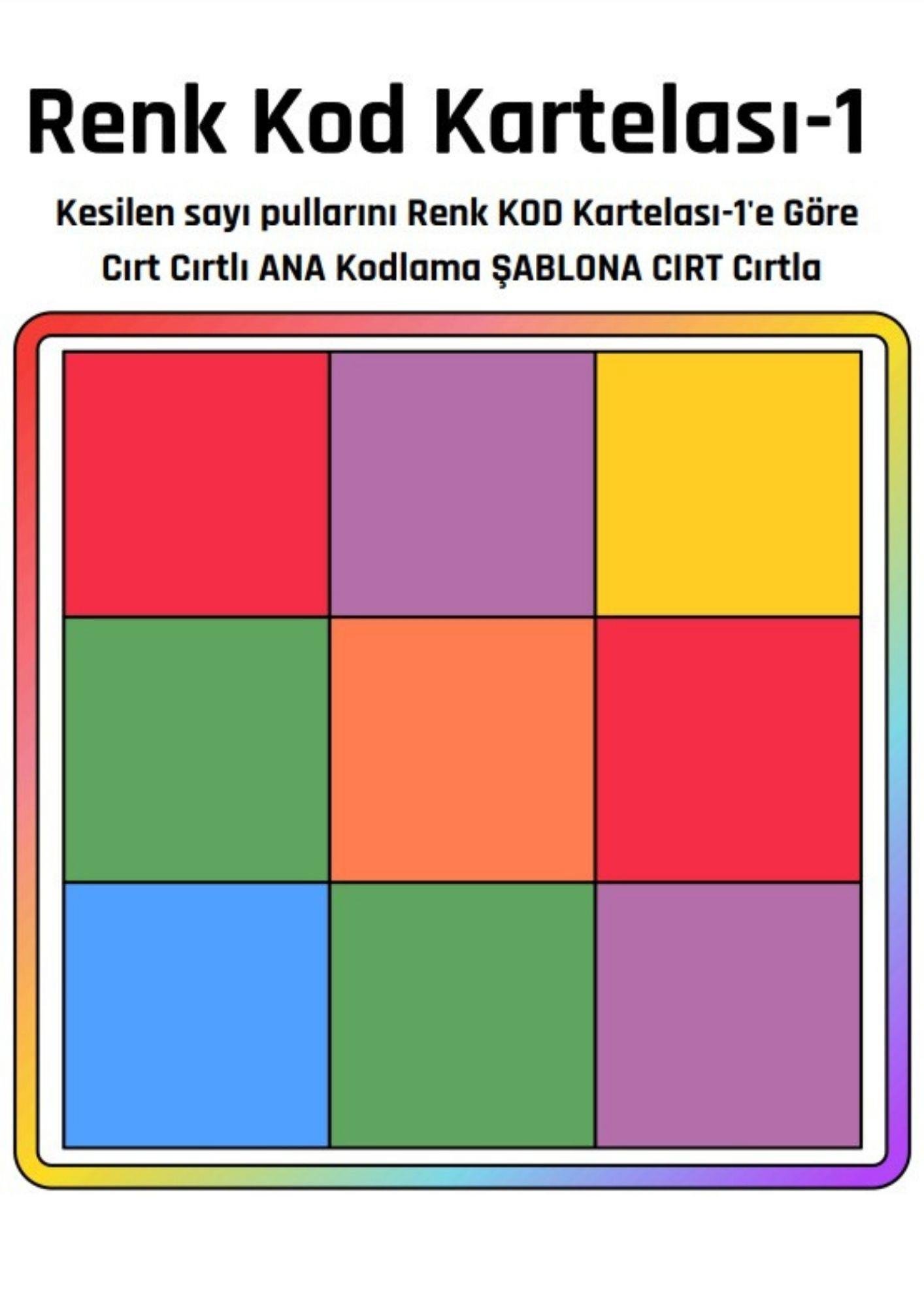 Cırt Cırtlı Çocuklar İçin Kodlamaya Giriş Seti (Renk-Sayı Kodlaması)