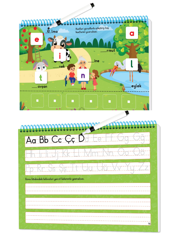 Cırt Cırtlı Okuma Yazma ve Matematik Öğreten Set (3-7 Yaş İçin)