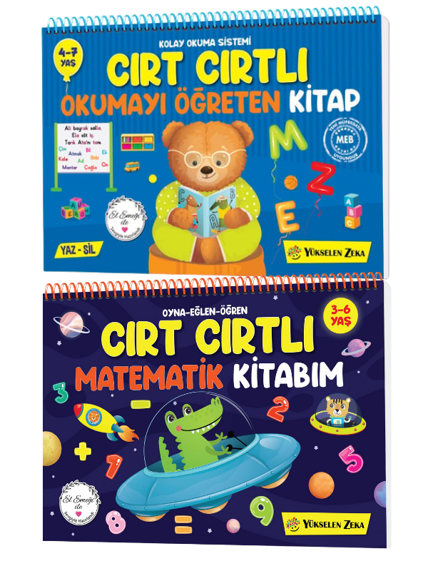 Cırt Cırtlı Okuma Yazma ve Matematik Öğreten Set (3-7 Yaş İçin)