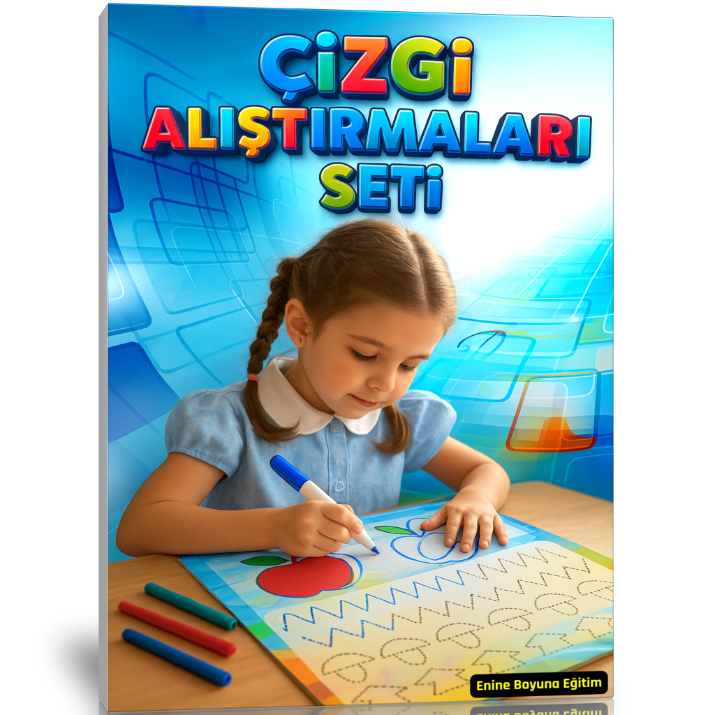 Çizgi Alıştırmaları Seti (Spiralli Kitap, Yaz-Sil Kitabı ve Kartelalar)