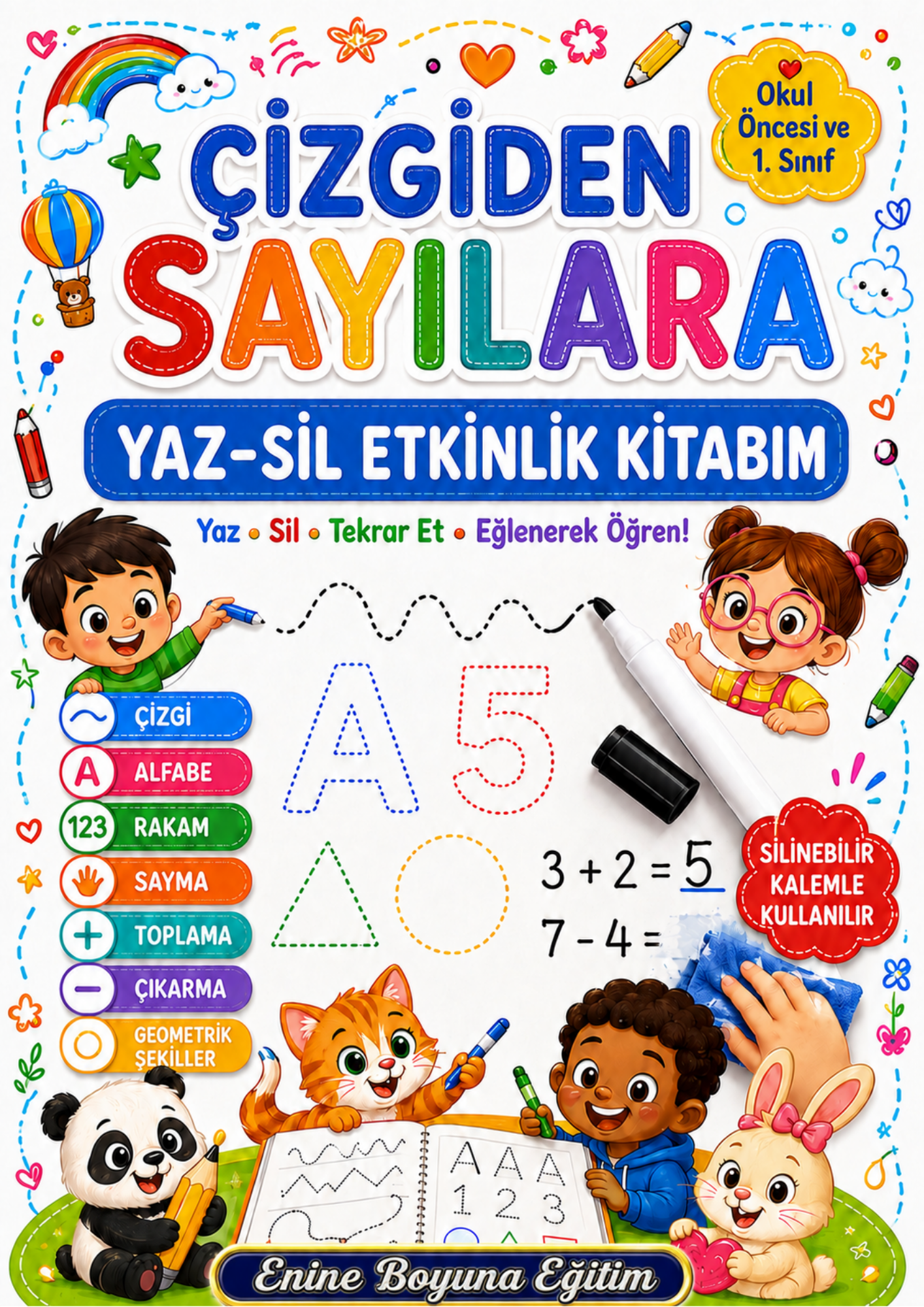 ÇİZGİDEN SAYILARA – YAZ-SİL ETKİNLİK KİTABIM