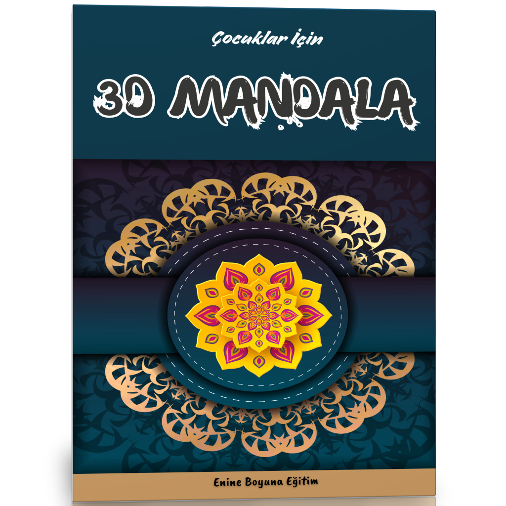 Çocuklar İçin 3D Mandala Kitabı (40 Seçilmiş 3D Mandala)