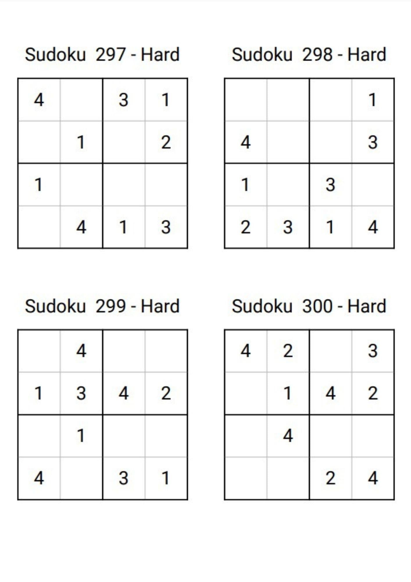 Çocuklar İçin 4x4 Sudoku Kitabı (360 Sudoku)