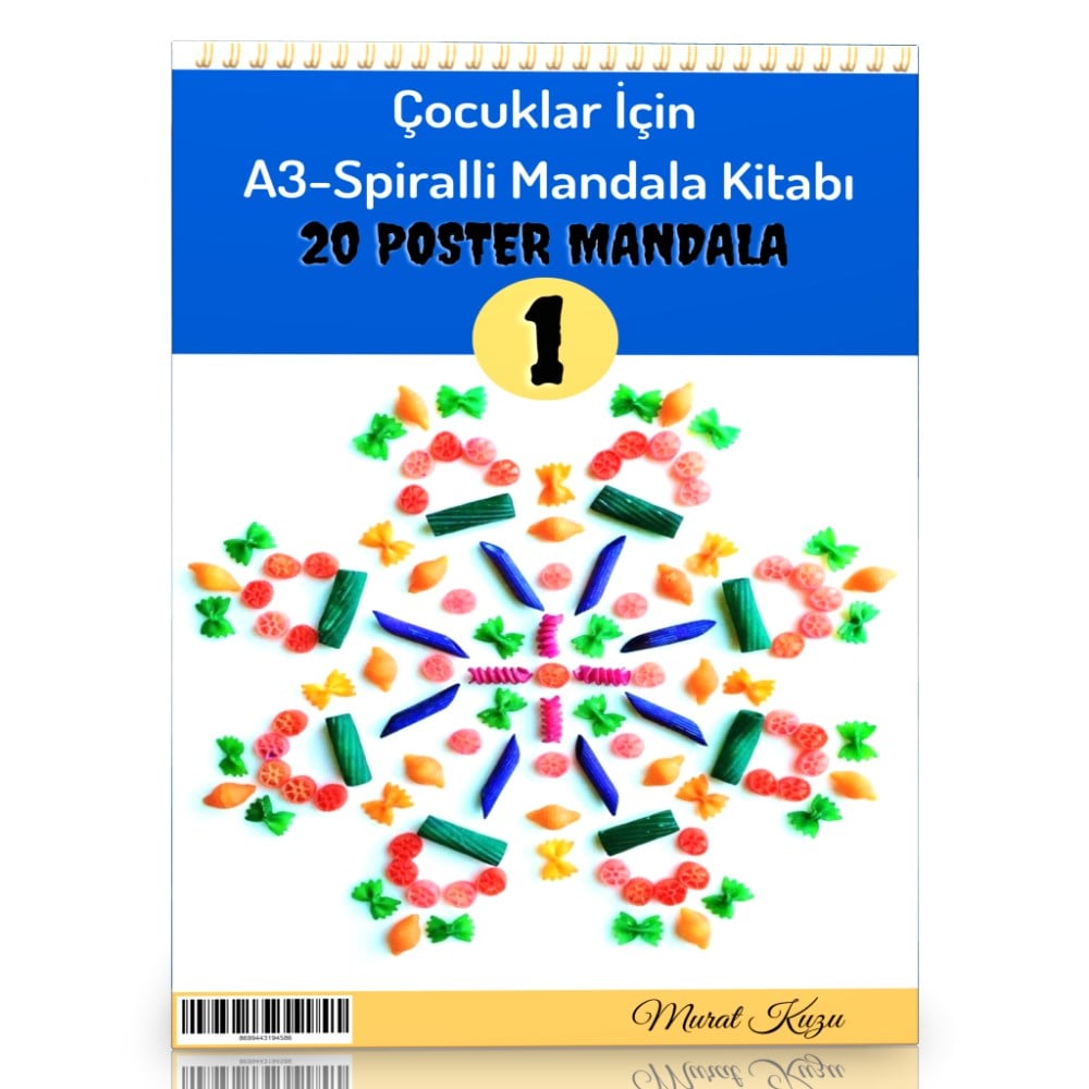 Çocuklar İçin A-3 Spiralli Mandala Kitabı-1