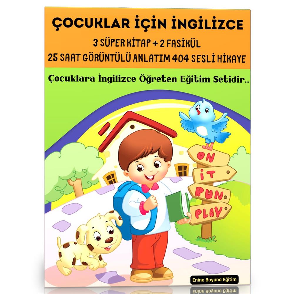 Çocuklar İçin İngilizce Eğitim Seti (3 Kitap + 15 Saat Anlatım)