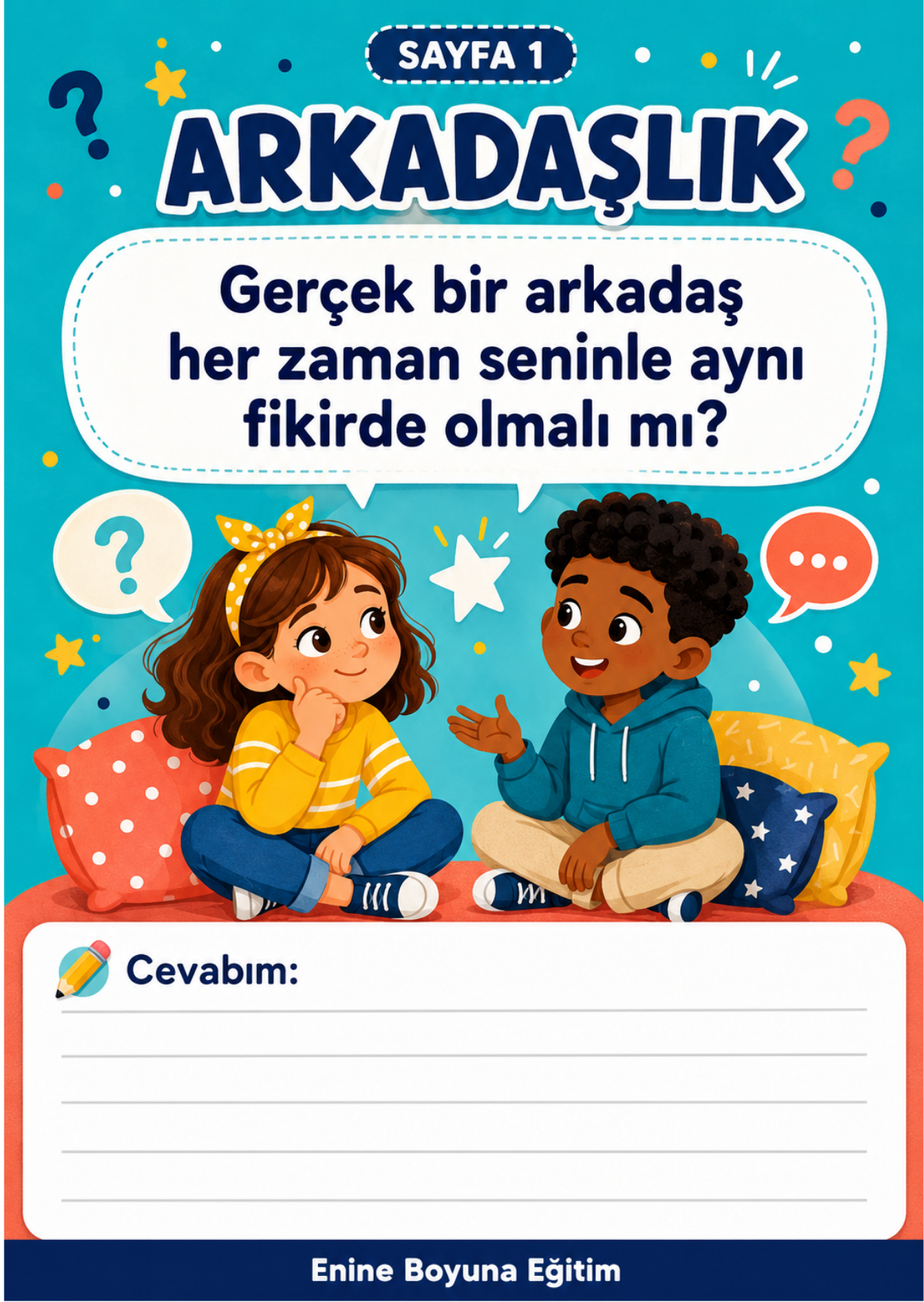 Çocuklar İçin P4C Felsefe Sohbet Kartları