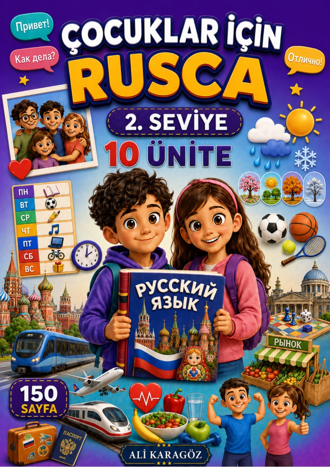 ÇOCUKLAR İÇİN RUSÇA – 3 KİTAPLIK DEV EĞİTİM SETİ